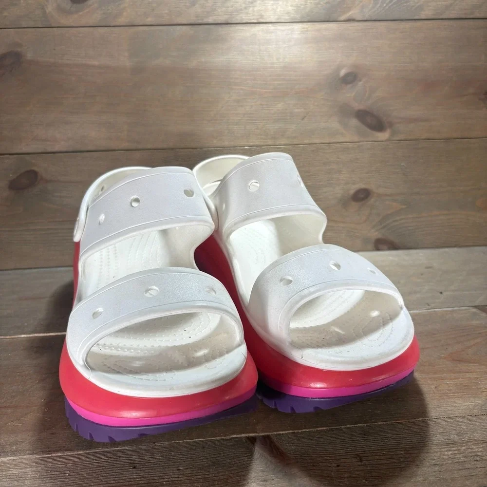 Crocs Mega Crush Sandal mens size 11 shoes White Platform slide sandals